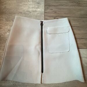 Light Blue Skirt with Front Zipper (4)